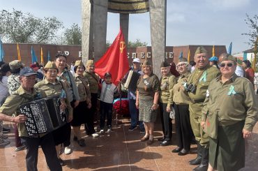 ОКЦ «Славяне» Кызылординской области принял участие в праздновании Дня Победы на Вечном огне