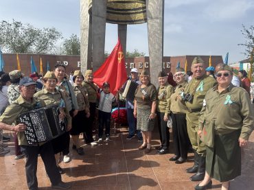 ОКЦ «Славяне» Кызылординской области принял участие в праздновании Дня Победы на Вечном огне
